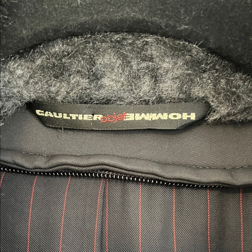 Jean Paul Gaultier Black Jacket with Fur Trim - Picture 2 of 14